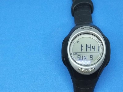 Oakley Vintage Black Quartz Digital Watch Alarm Stopwatch From Japan