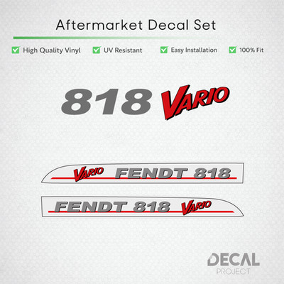 Fendt 818 Vario Decal Set - Premium 800 Series Generation 1 Restoration Vinyl