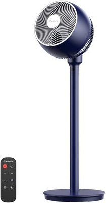 AIRMATE Standing Fan for Bedroom, 9'' Blade Pedestal with Blue, Blue 