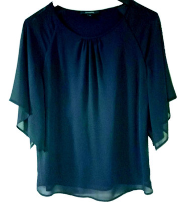 Neuwertig! Festliche Bluse COMMA, Marineblau Gr. 34 - s. Maße i.d. Anzeige!