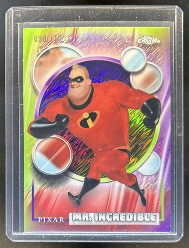 2026 Topps Chrome Disney Mr. Incredible Purple &amp; Green Shimmer Refractor #/175