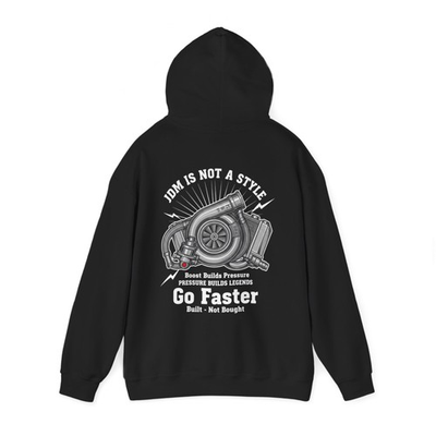 #ad JDM Turbo Hoodie Boost Builds Pressure Go Faster Streetwear Drift Racing Pull $40.40