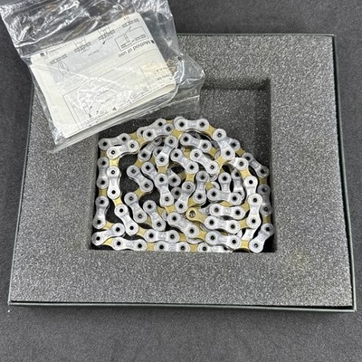 SHIMANO（シマノ） 夢屋 CN-YM81 チェーン 9速用 自転車パーツ NOS Shimano Yumeya XTR 9-Speed Bike Chain TiN Plated Inner Links