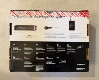 Shure PG185/PG1/PG4 Wireless Lavalier Mic System Performance Gear
