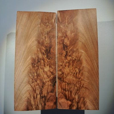 Quilted Maple Flame Curly Stabilized Wood Knife Scales 6 1/2 x 2 3/4 x 3/8 E118