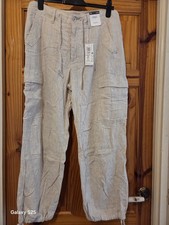 Brand New M and S Linen Pants Size 16 Short