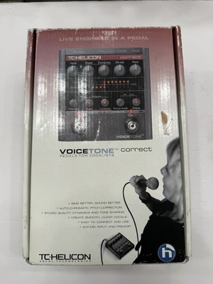 TC Helicon Voicetone Correct Correction Vocal Effect Pedal + Box & Power Supply