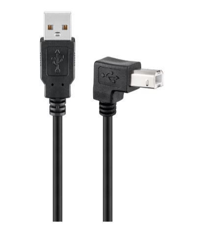MicroConnect USBAB2ANGLED USB2.0 A-B 2m M-M - Image 2