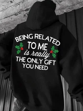 Funny Christmas family joke hoodie mens unisex casual long sleeve sweatshirt so