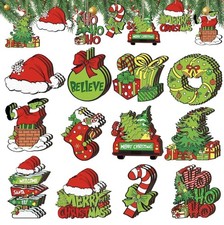 "The Grinch" 36 Piece Wooden Christmas Tree Ornaments Holiday Hanging Ornaments