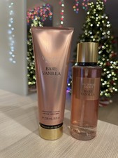 Victoria  s Secret Bare Vanilla Fragrance Body Lotion  Mist Spray NEW Set of 2