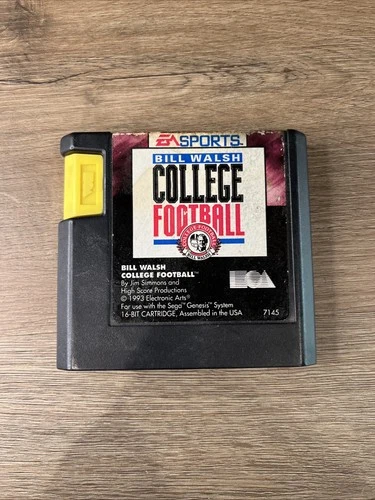 Bill Walsh College Football (Sega Genesis, 1993) - Authentic - Tested!