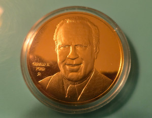 White House Historical Association 24K Electroplate on Sterling Gerald Ford...