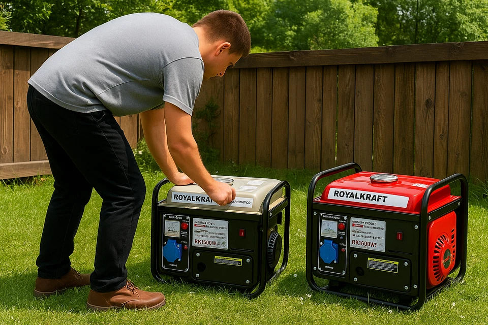 Stromerzeuger Benzin für Zuhause, Baustelle, Marktplatz, Outdoor & Camping - Bild 2 von 4