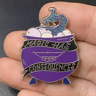 Magic Has Consequences Bubbling Cauldron Hat Lapel Pin Signed OwlCrate 