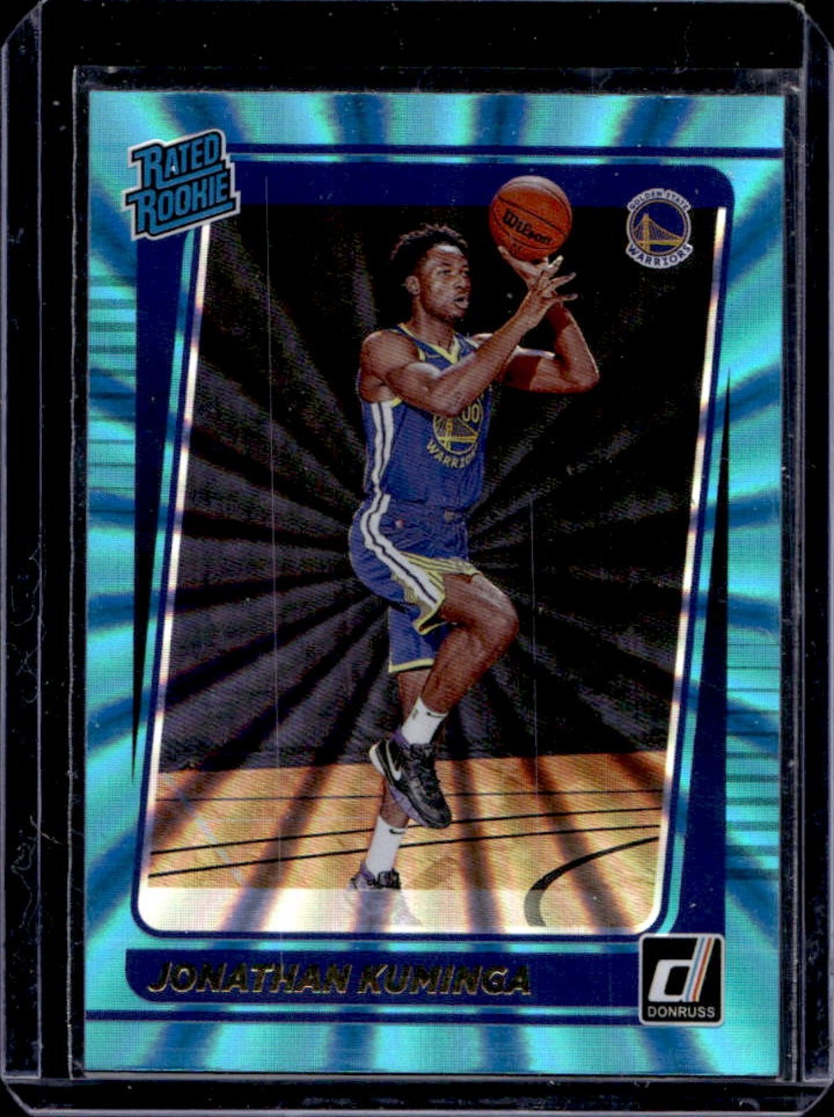 2021-22 Donruss Jonathan Kuminga Holo Teal Laser RC #240 Warriors