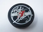 Bob Sauve Autographed Signed New Jersey Devils InGlasCo Hockey Puck