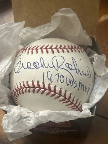 Brooks Robinson (Inscriptions) Signed Baseball Autograph Auto. 1970 WS MVP