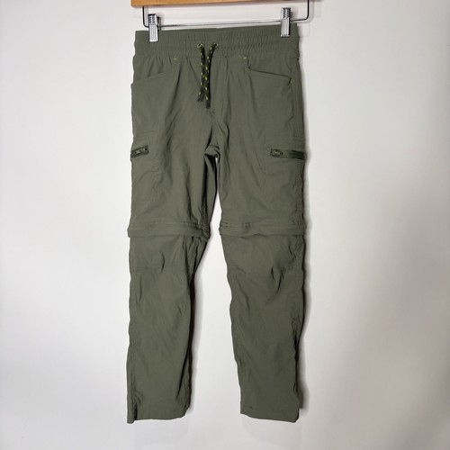 Eddie Bauer Pants Zip Off Convertible Shorts Gray Green Boy Kids Size S (7/8) - Picture 7 of 14