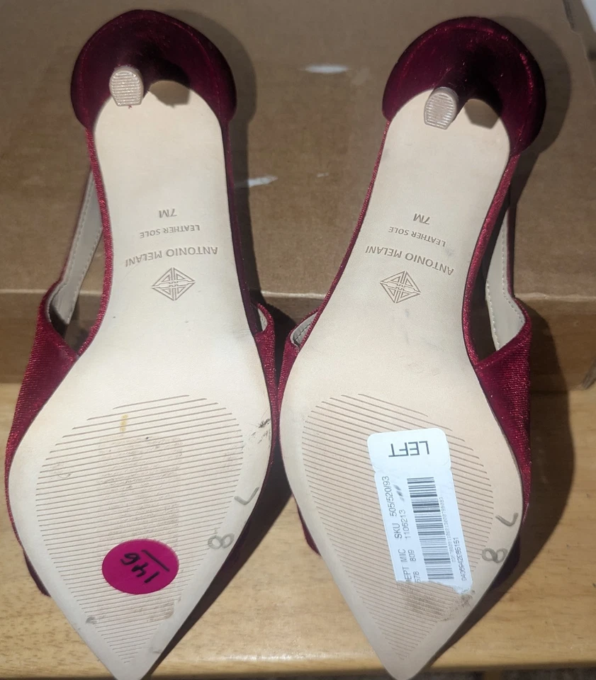 Antonio Melani Women's Ester Velvet Flower Heel Pumps Red Size 7M - Image 4 of 4