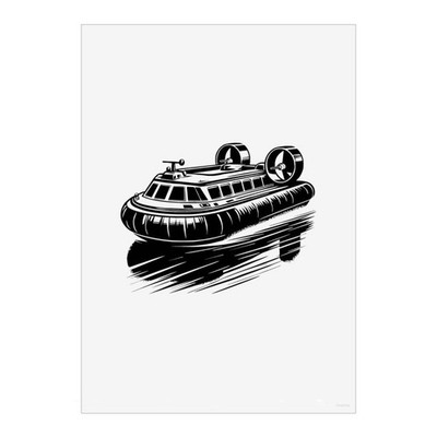 Wandbilder Poster Drucke ''Speeding Hovercraft'' (PP048596)