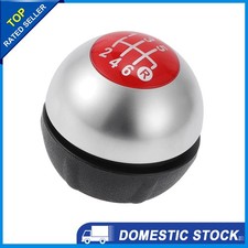 6-Gang-Schaltgetriebe Schaltknauf für Fiat 500 2007-2018 Kunststoff Rot Silber