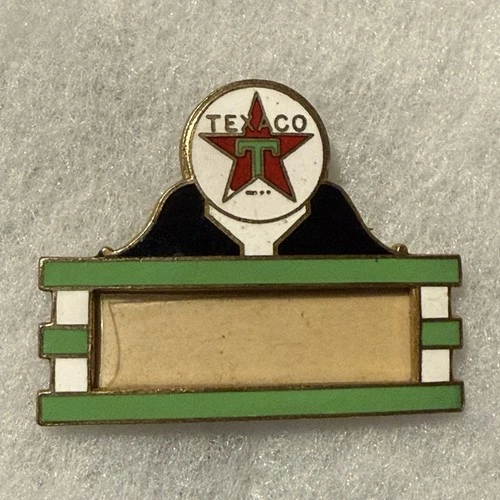 Vintage 1930s Texaco Gas Station Attendant Name Badge Pin