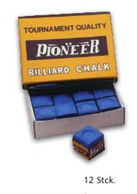 Pioneer  Billardkreide, blau, 12 Stück im Karton