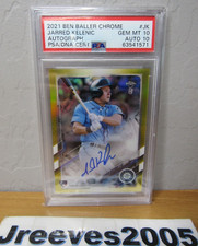 2021 Topps Chrome x Ben Baller Jarred Kelenic RC # JK - Gold Auto /50 - PSA 10