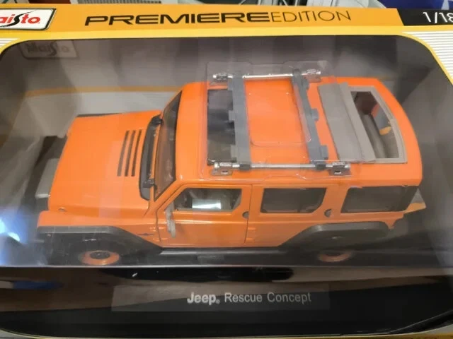 JEEP RESCUE CONCEPT, MAISTO 1:18 PREMIERE EDITION DIECAST METAL - Imagen 4 de 4