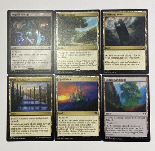 6 Magic The Gathering Cards *Commander Deck Land Lot* WOTC TCG CCG MTG NM