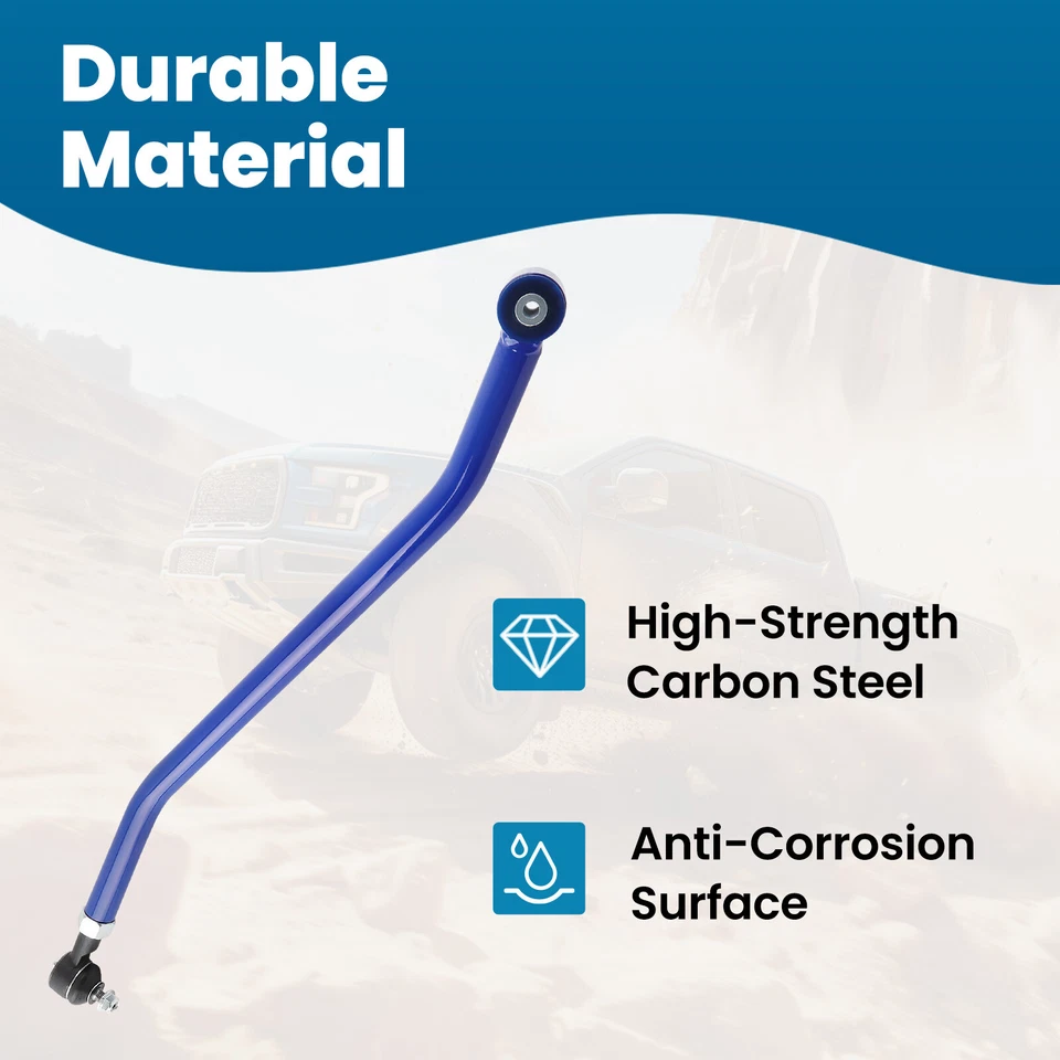 Barra de pista frontal ajustável para Jeep Wrangler TJ e Cherokee XJ com elevação de 1,5" a 4,5" - Imagem 3 de 4