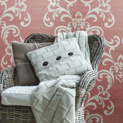 Burgundy gold metallic damask textured faux grasscloth texture wallpaper roll 3D