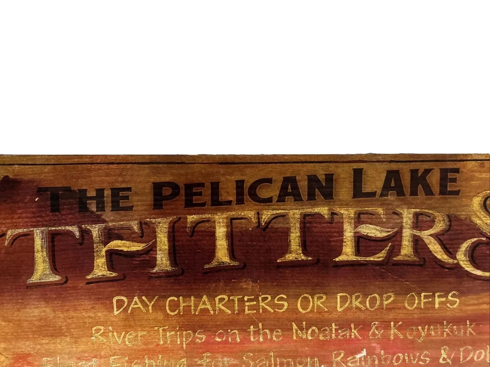 Letrero de madera Red Horse Signs diseños vintage Pelican Lake Outfitters Foto 2 de 4