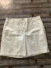 Talbots White Bermuda  Chino Shorts Pockets Stretch Size 12  NEW