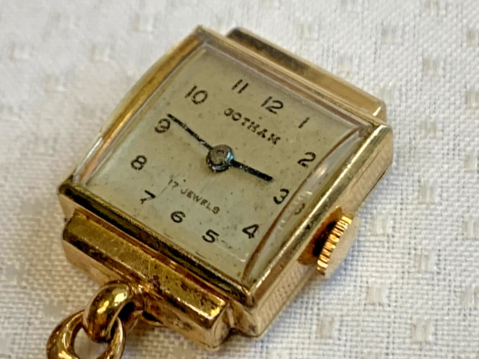 De Colección Reloj Enfermera Gotham Pin 1/20 12K G.F. 17 Joyas 10K RGP Estuche Reloj *FUNCIONA* Foto 3 de 4