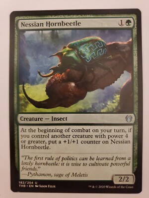 MTG Magic The Gathering Card Nessian Hornbeetle Creature Insect Green Theros Bey