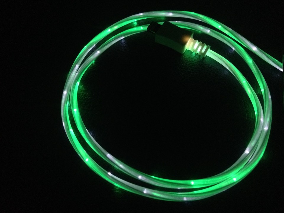 3Ft iPhone 12/11/X/8/7/6/5/ Dual-Color USB Data Sync LED Light Up ...