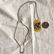 Interesting Superman Dog Tag With Chain-excellent- Marked T M  DC Comics S-15 