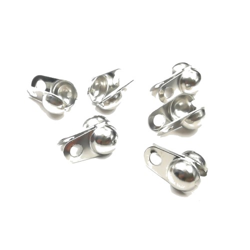 200pcs 6mm Stainless steel EndCap Round End Bead Chain Connector clasp Findings - Picture 3 of 5