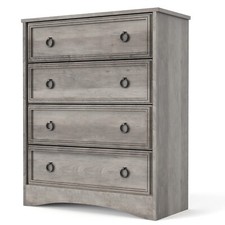 Chest of Drawers Dresser 4 Drawer Furniture Cabinet Bedroom Storage Gray White