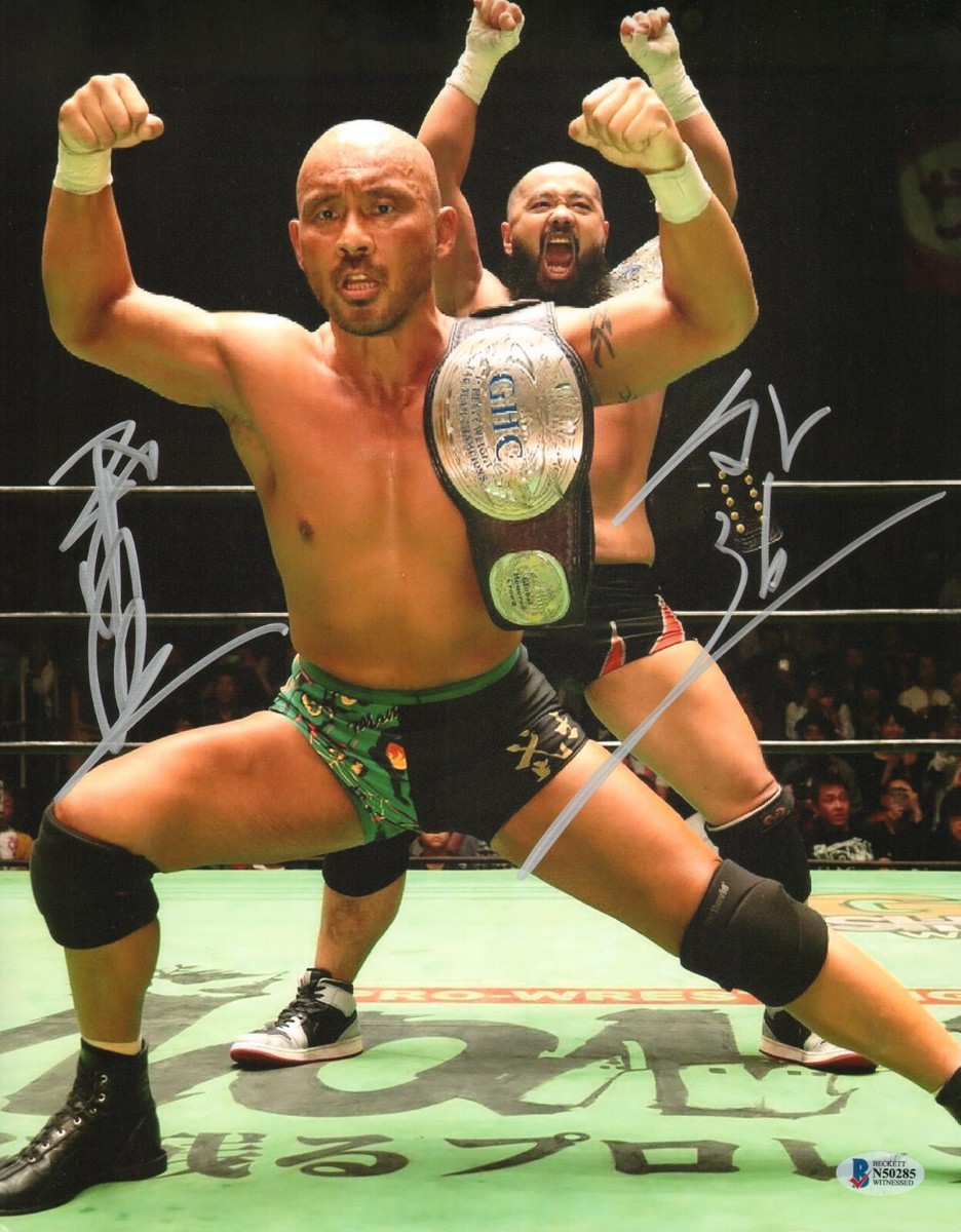 Jado & Gedo Signed 11x14 Photo BAS Beckett COA New Japan Pro