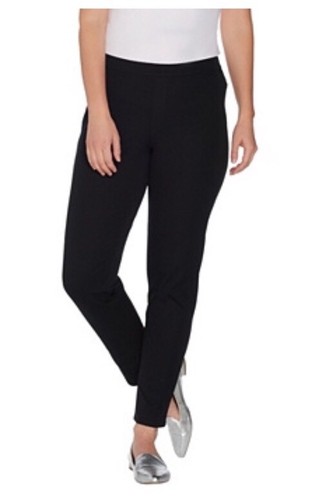 Isaac Mizrahi Live! Petite 24/7 Stretch Black Ankle Pants Petites 10