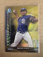 2017 Bowman Chrome Scouts Top 100 Gold Refractors #BTP-20 Anderson Espinoza /50