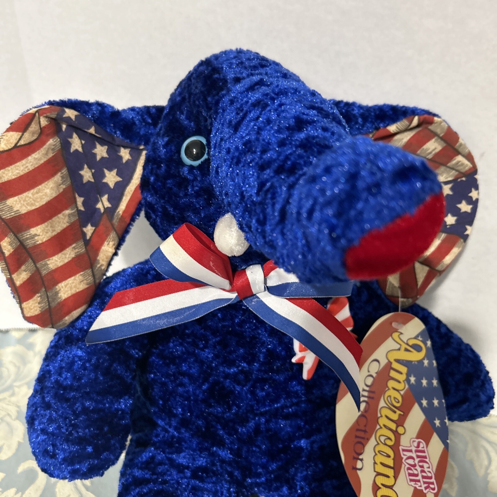 Sugar Loaf Stuffed Elephant Patriotic Republican Political Mascot Plush