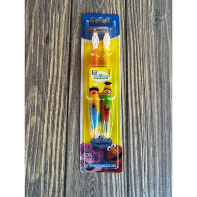 Crest Kids Sesame Street Toothbrushes 2 Pack - Elmo & Cookie Monster - Soft Bris
