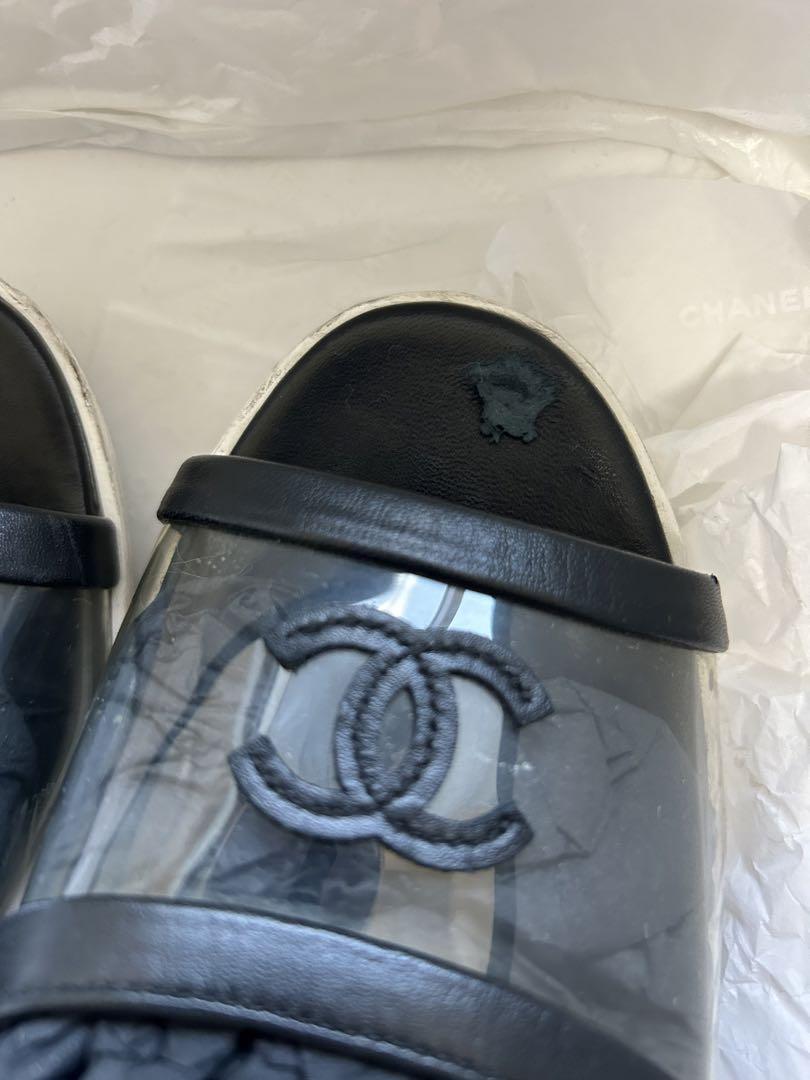 ロゴがオシャレ☆【CHANEL】シャネル CCロゴ サンダル CHANEL Sandals CC Logo EU 36 Black Used | eBay