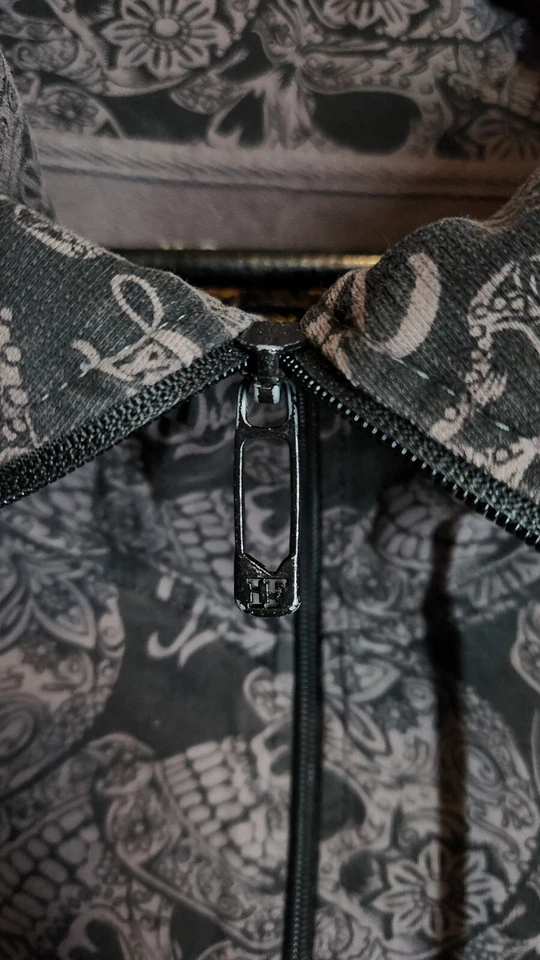 Толстовка с капюшоном Iron Fist Sweet Skull O Mine с длинным рукавом на молнии топ серая черная женская XS - Изображение 3 из 4