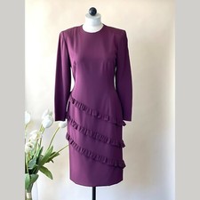 EUC Beautiful Ruffled Travilla Cocktail Dress