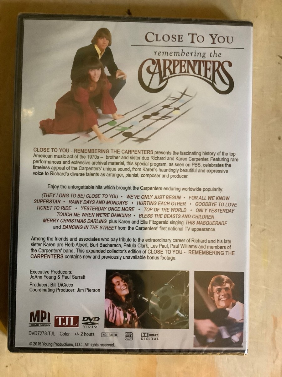 CLOSE TO YOU remembering the carpenters DVD NEW/SEALED | eBay